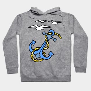 ocean seagull anchor Hoodie